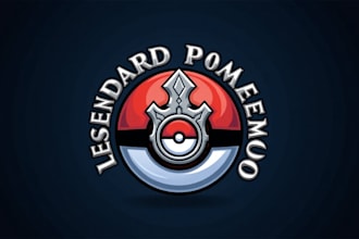 do legendary pokémon poke ball logo design 1 day