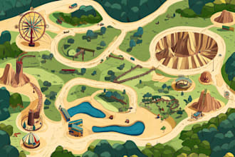 create a stunning vector map graphic