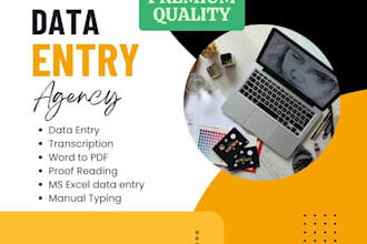 data entry, manual typing, PDF editing, and translation fastest delivery