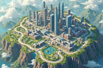 create a professional isometric map