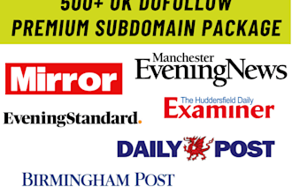do 500 UK top subdomain high authority backlinks
