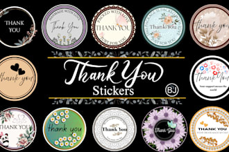 design custom thank you stickers for your business packaging