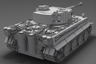 create 3d military tank model, historical wargaming tank miniature 3d design,stl