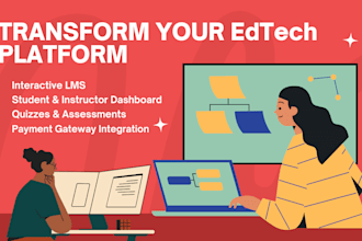 create a professional lms learning management system for your edtech platform