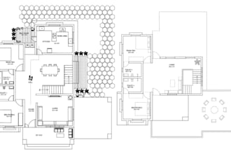 architect, draftsman of house plan permit drawings for 2d floor plan in autocad