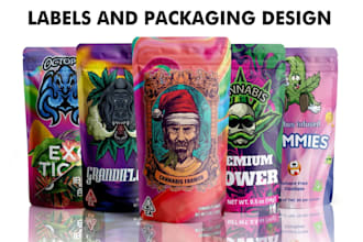 design unique weed pouch, mylar bag, and cbd product labels