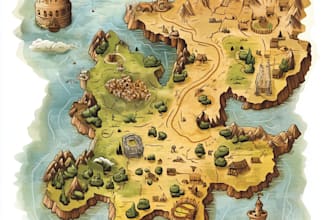 draw a custom map for fantasy, scifi, book or boardgame