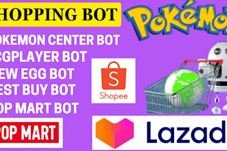 code your pokemon bot, auto purchasing bot, pokemon center bot, item monitor bot