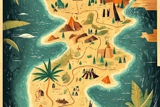 make your dream fantasy map for game, book, rpg campaign,