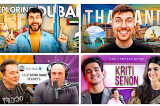 design professional vlog and podcast thumbnail for youtube and instagram