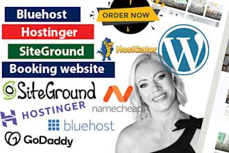 design wordpress website on bluehost godaddy siteground hostinger hostgator