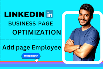 setup your linkedin company or business page add employee, marketing, promote