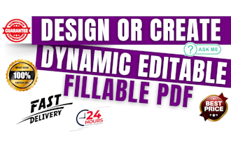 design or create dynamic editable fillable PDF form using adobe acrobat