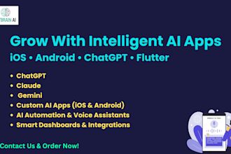 develop chatgpt ai app, ios app, ai mobile app, ai android app, ai flutter