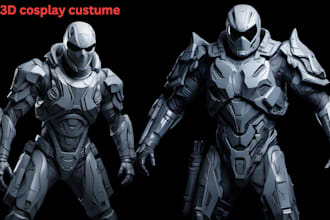 sculpt 3d cosplay costume 3d helmet armor mask for 3d printing