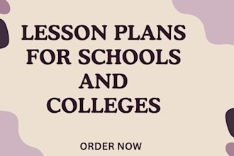 create high quality educational lesson plans