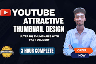 create attractive and amazing youtube thumbnail design