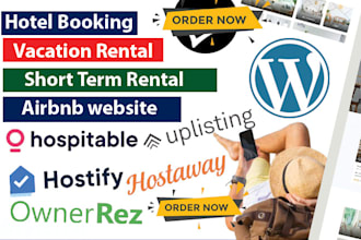 create short term rental, airbnb, hotel booking, vacation rental website