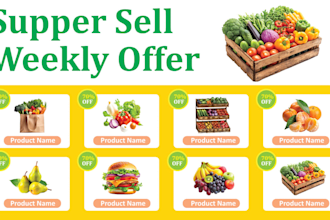do product listing images design for supper market