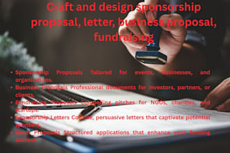 craft and design sponsorship proposal, letter, business proposal, fundraising