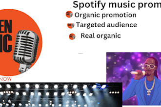 do organic spotify music promotion apple music bandcamp and youtube  promotion