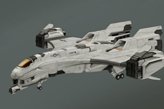create 3d spaceship model hard surface tank model 3d aircraft for 3d printing