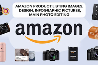 amazon product listing images design, infographic pictures, main photo editing