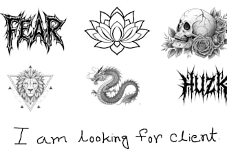 design unique and detailed tattoo artwork for you
