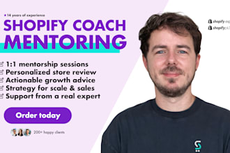 be your shopify coach and shop mentor