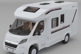 do 3d impressive food truck,3d motorhome, 3d hometruck interior design