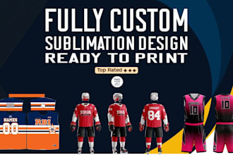 design full print sublimation jersey or uniform