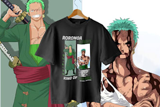 do custom anime tshirt design and streetwear t shirt design