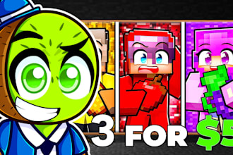 make minecraft thumbnail for youtube in 6h