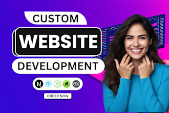 do website development as full stack web developer, front end, backend developer