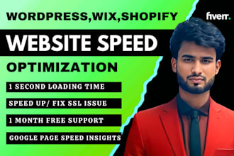 make your wordpress, shopyfy, wix website load in seconds speed optimization