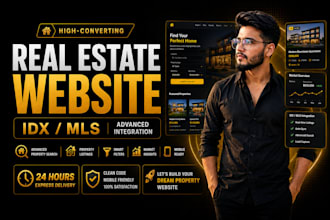 build modern real estate website, realtor property listing with idx mls listing
