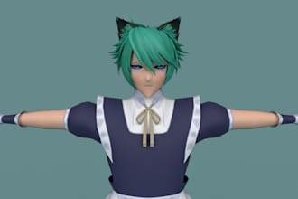 do rig, vrchat avatar, 3d vtuber, vrc avatar, furry avatar, vr character, vrm