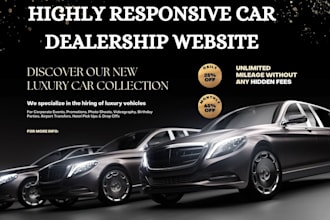 build car website car rental website dealership website car dealer website