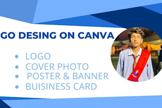 create logo and cover photo on canva