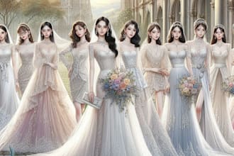 do a wedding fashion illustration