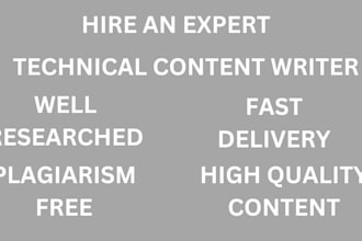 write technical articles, user manual