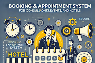 develop booking and appointment system for consultants, events and hotels