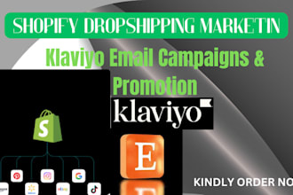shopify dropshipping marketing klaviyo email campaigns and promotion for sales