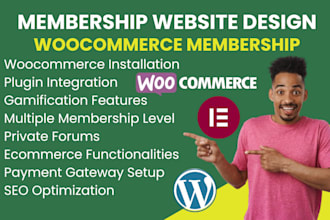 design woocommerce membership subscription website with woocommerce