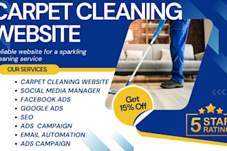 carpet cleaning website cleaning website house cleaning website landing page