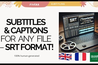 transcribe and create subtitles as srt to your audio or video