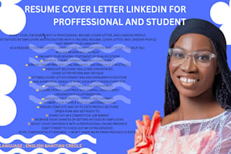 create resume cover letter linkedin for USA students