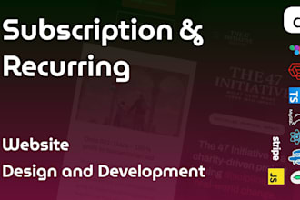 develop subscription based website with stripe integration