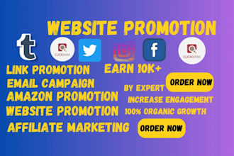 share, promote and advertise your website business, product links