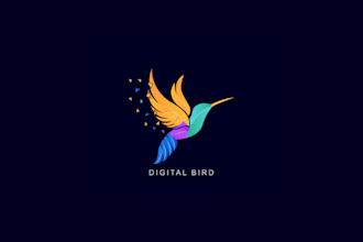 do hummingbird, bird, nature, elegant, flight, wildlife, peace and animals logo
